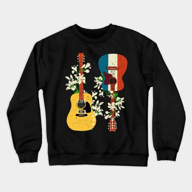 Nirvana Unplugged Guitars Crewneck Sweatshirt by Daniel Cash Guitar